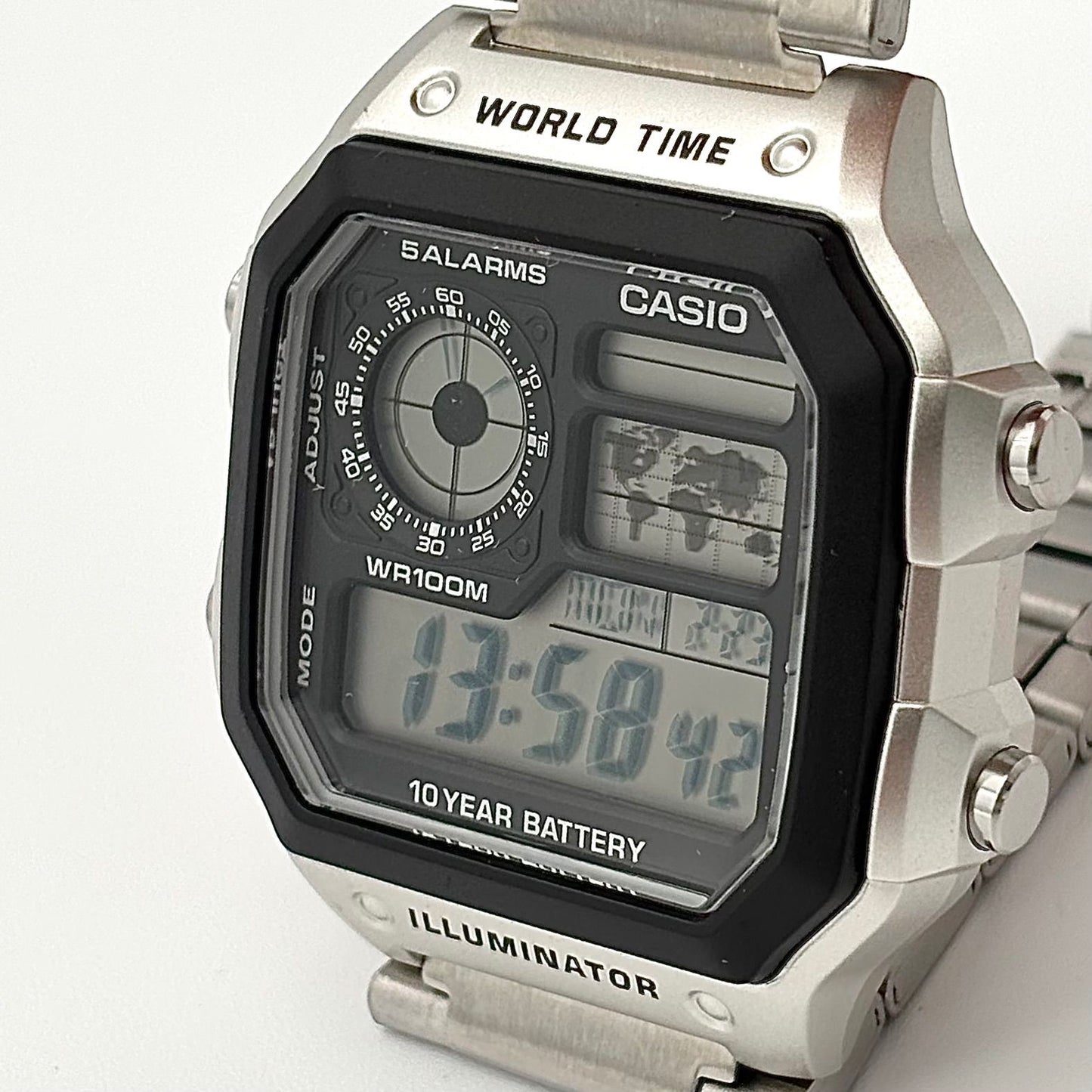 Casio Watch AE-1200WHD-1A Digital Quartz Men's Watch Silver Black