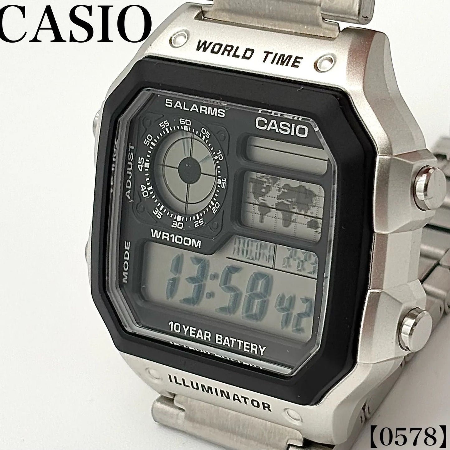 Casio Watch AE-1200WHD-1A Digital Quartz Men's Watch Silver Black