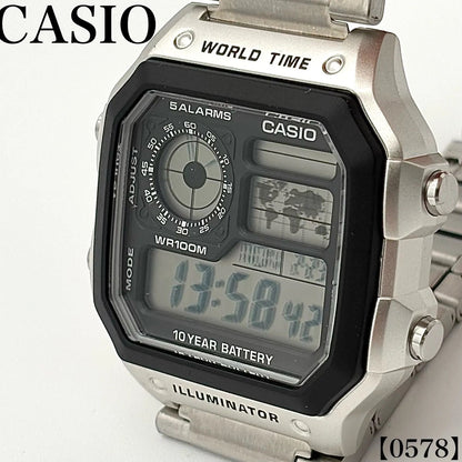 Casio Watch AE-1200WHD-1A Digital Quartz Men's Watch Silver Black