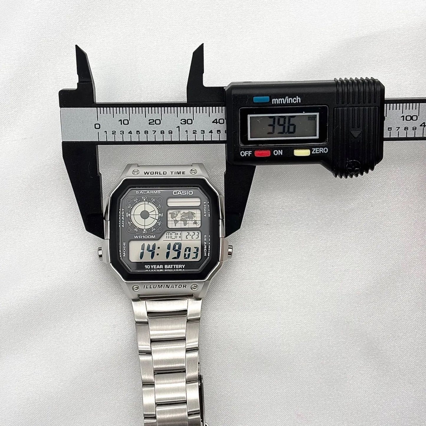 Casio Watch AE-1200WHD-1A Digital Quartz Men's Watch Silver Black