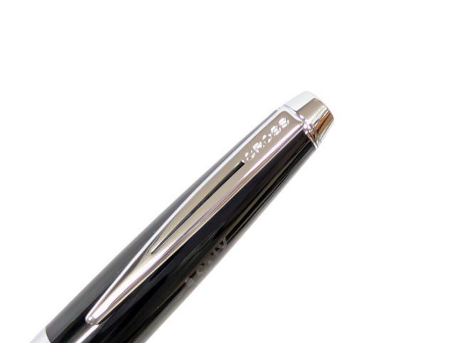 Used Cross ballpoint pen model Z1972 in black and silver with genuine ink, 14 cm length