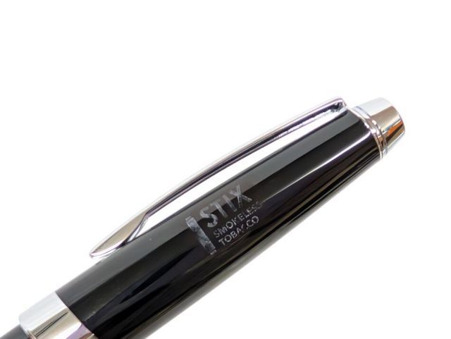 Used Cross ballpoint pen model Z1972 in black and silver with genuine ink, 14 cm length