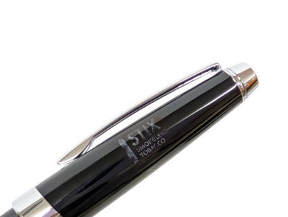 Used Cross ballpoint pen model Z1972 in black and silver with genuine ink, 14 cm length