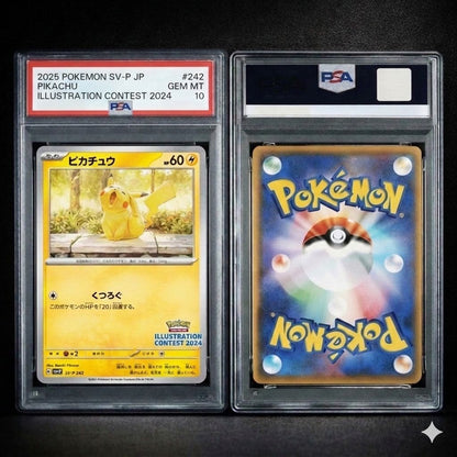 PSA10 Gem Mint 10 Pokémon Pikachu Illustration Contest 2024 Promo Card sealed in PSA case