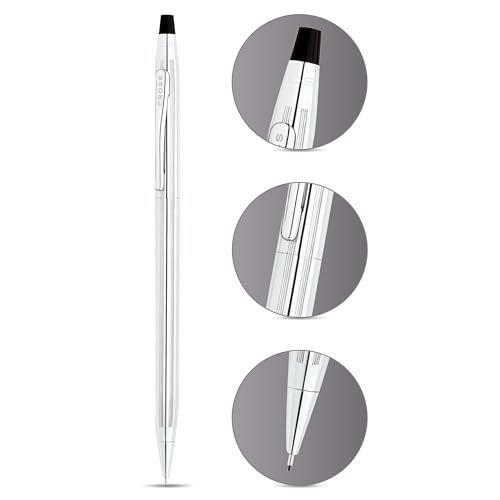 Cross Classic Century Glossy Chrome Mechanical Pencil 0.7mm Gift Box Included — Japan Import