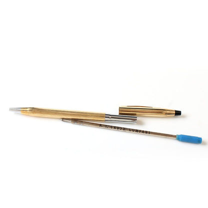Cross MOA26049 Classic Century Ballpoint Pen 1/20 10K Gold-Plated Black Twist Style — Japan Import