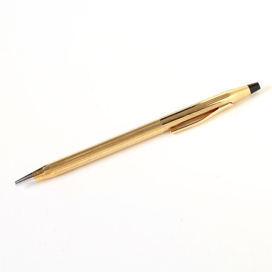 Cross MOA26049 Classic Century Ballpoint Pen 1/20 10K Gold-Plated Black Twist Style — Japan Import