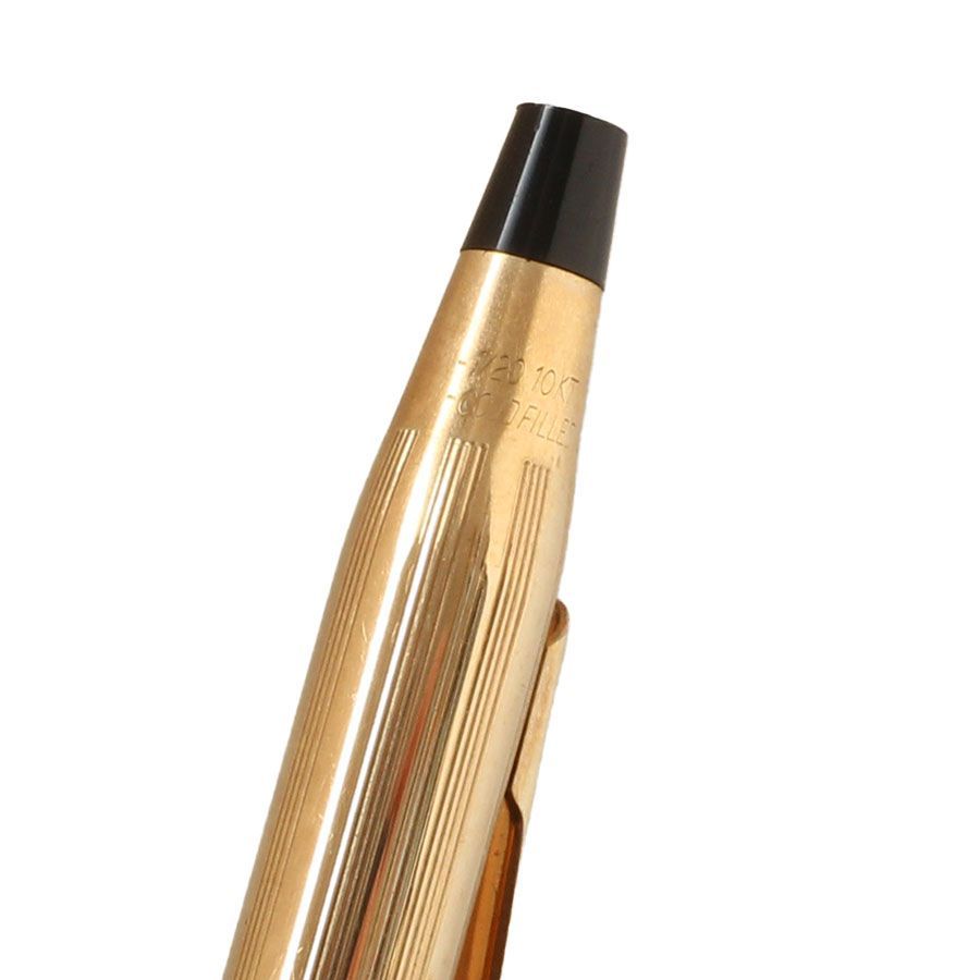 Cross MOA26049 Classic Century Ballpoint Pen 1/20 10K Gold-Plated Black Twist Style — Japan Import