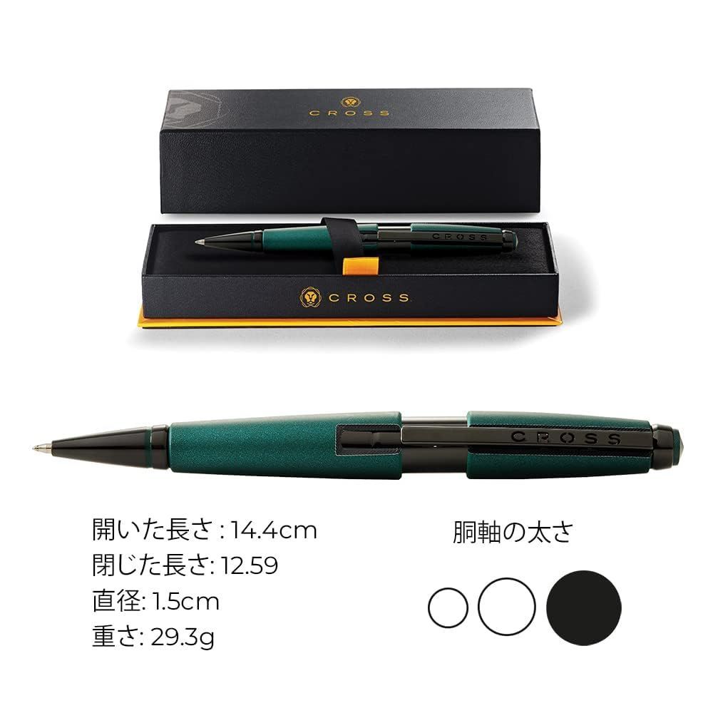 Cross Edge Ballpoint Pen Water-Based Edgel Matte Green Lacquer NAT0555-13 — Japan Import