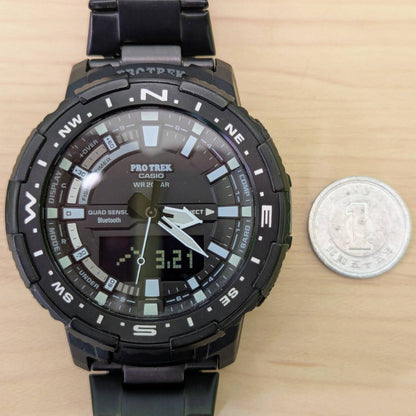 Casio Pro Trek Angler Line PRT-B70 Metal Bracelet Watch with Fishing Features — Japan Import