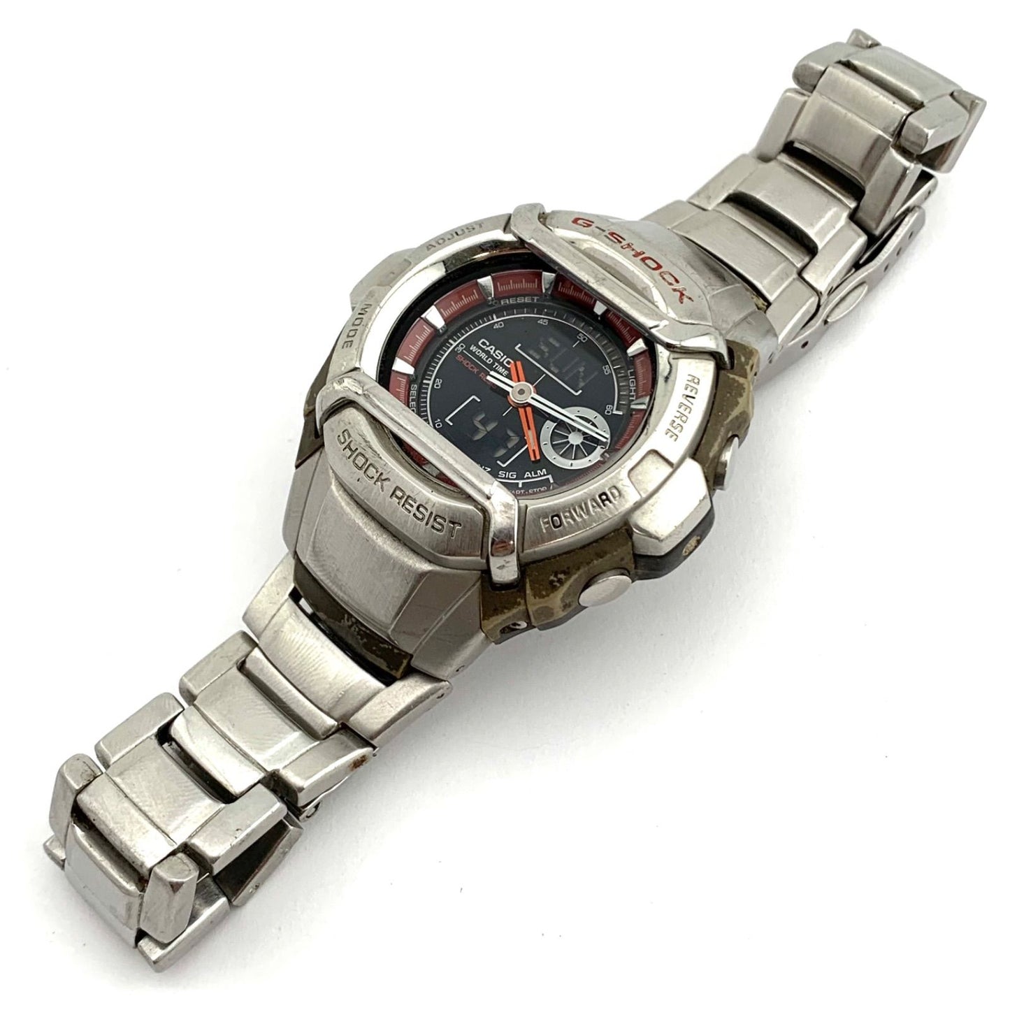 Casio G-Shock G-250D Digital Watch Silver and Black