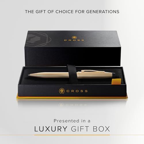 Cross Century II 23K Gold Plated Elegant Ballpoint Pen with Premium Gift Box — Japan Import
