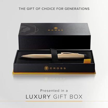 Cross Century II 23K Gold Plated Elegant Ballpoint Pen with Premium Gift Box — Japan Import