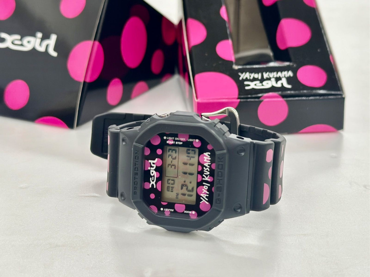 Casio G-shock DW-5600VT Triple Collaboration Watch by X-girl and Yayoi Kusama — Japan Import