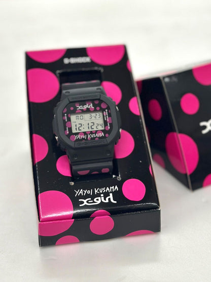 Casio G-shock DW-5600VT Triple Collaboration Watch by X-girl and Yayoi Kusama — Japan Import