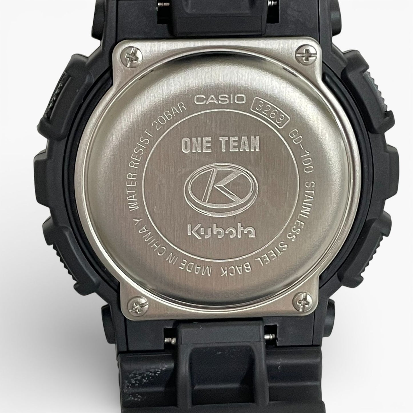 Casio G-Shock GD-100 Kubota Model Watch with Black and Orange Colors — Japan Import