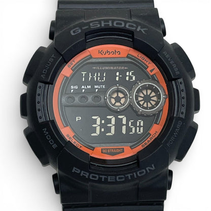 Casio G-Shock GD-100 Kubota Model Watch with Black and Orange Colors — Japan Import