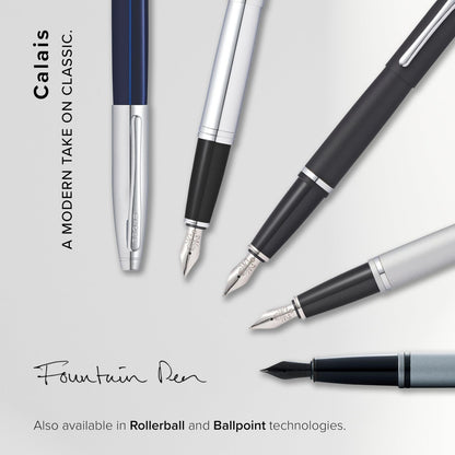 Cross Calais Blue Fountain Pen Medium Nib with Gift Box — Japan Import