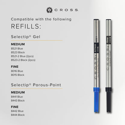 Cross Calais Blue Fountain Pen Medium Nib with Gift Box — Japan Import