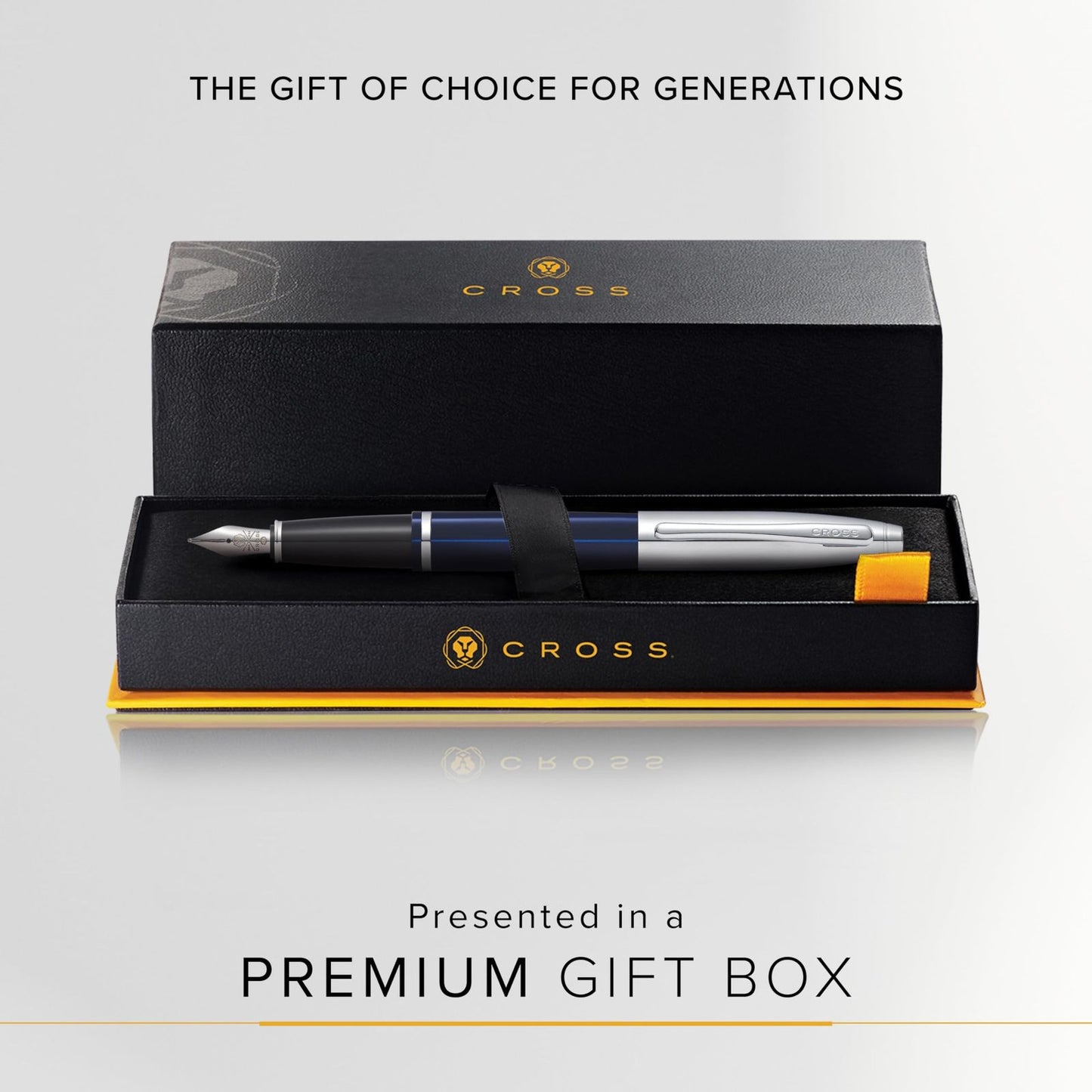 Cross Calais Blue Fountain Pen Medium Nib with Gift Box — Japan Import