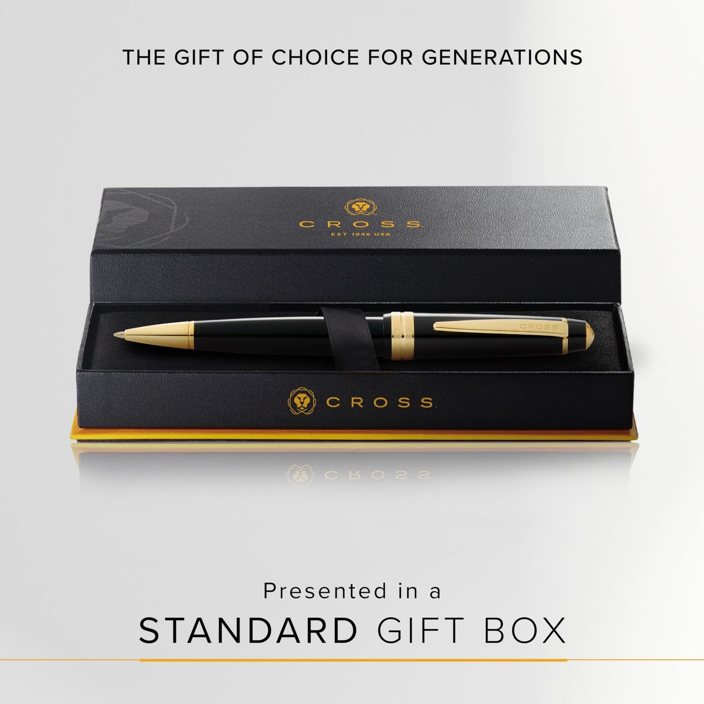 Cross Bailey Light Black Gold Plated Ballpoint Pen Model NAT0742-9 — Japan Import