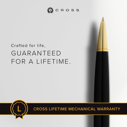 Cross Bailey Light Black Gold Plated Ballpoint Pen Model NAT0742-9 — Japan Import