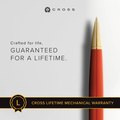 Cross Bailey Light Light Polish Amber Resin Gold Tone Ballpoint Pen — Japan Import