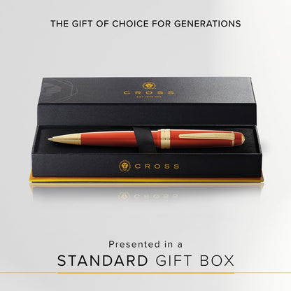 Cross Bailey Light Light Polish Amber Resin Gold Tone Ballpoint Pen — Japan Import