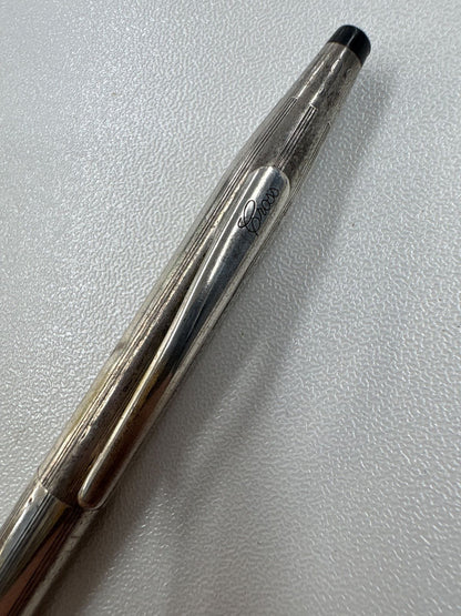 Cross Sterling Classic Century Twist Ballpoint Pen Silver Made in USA