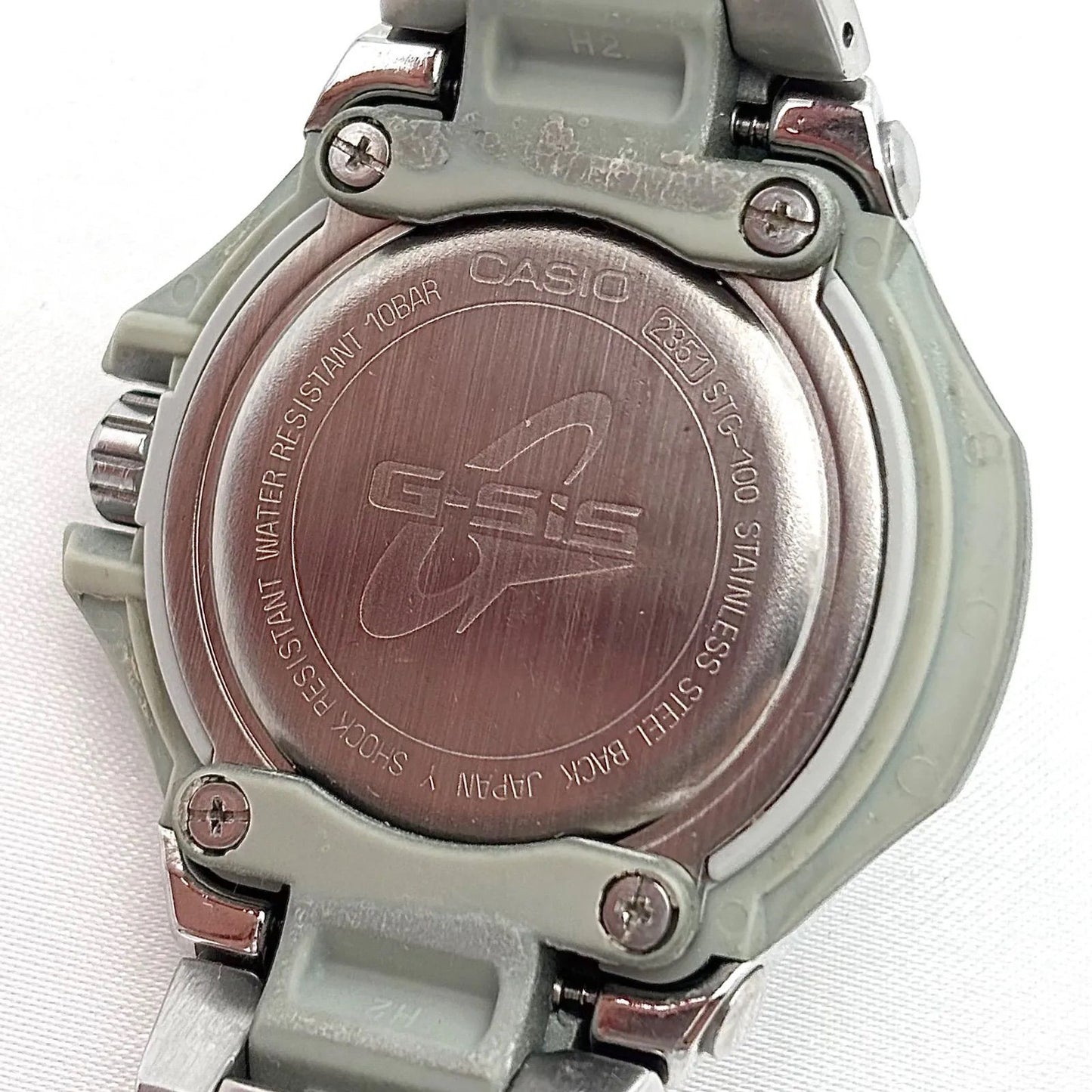 Casio Baby-G Watch Model STG-100 in Silver with Ice Blue Dial and 100 M Water Resistance — Japan Import