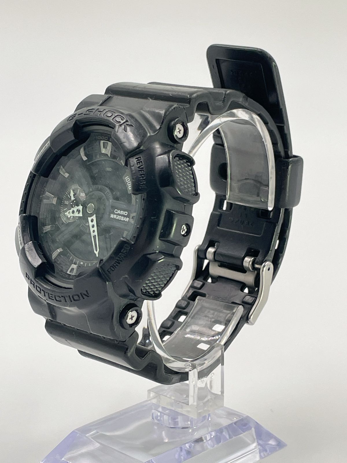 Casio G-Shock GA-110 Watch in Matte Black with Digital and Analog Display — Japan Import