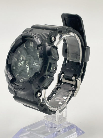 Casio G-Shock GA-110 Watch in Matte Black with Digital and Analog Display — Japan Import