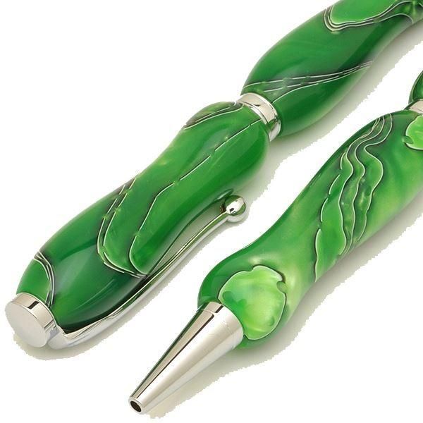 Marble Pen Acrylic Ballpoint Pen Cross Type 0.7mm Green Japan Import