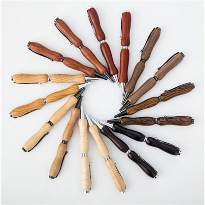 Kyaki Made in Japan Handcrafted Cross-Type Wood Ballpoint Pen 0.7mm Sharp Point Office Supplies