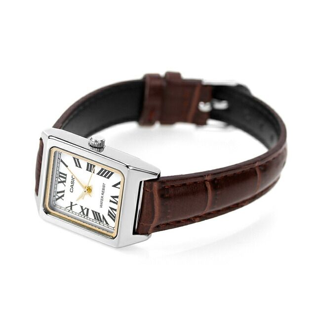 Casio Series Chipkashi Model LTP-V007L-7B2DF Analog Quartz Watch with White Dial and Brown Leather Band — Japan Import