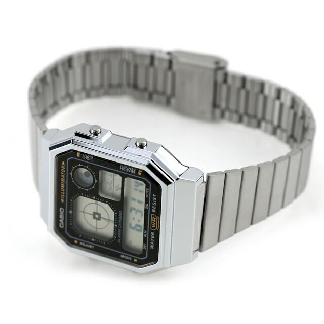 Casio Classic A130WE-1ADF Digital Wristwatch with Black Dial and Silver Band — Japan Import