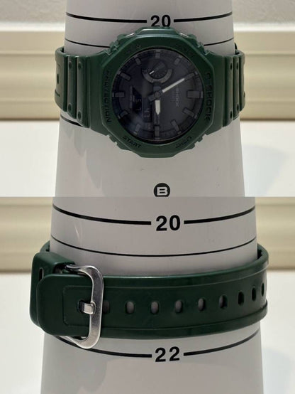 Casio G-Shock GA-B2100 Solar Watch with Green Resin Band and Analogue-Digital Display — Japan Import