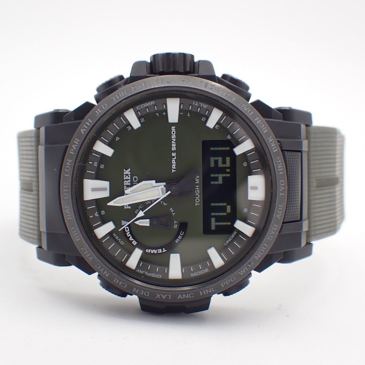 Casio Pro Trek Climber Line Triple Sensor Ver.3 Solar Atomic Watch Khaki PRW-61Y-3JF — Japan Import