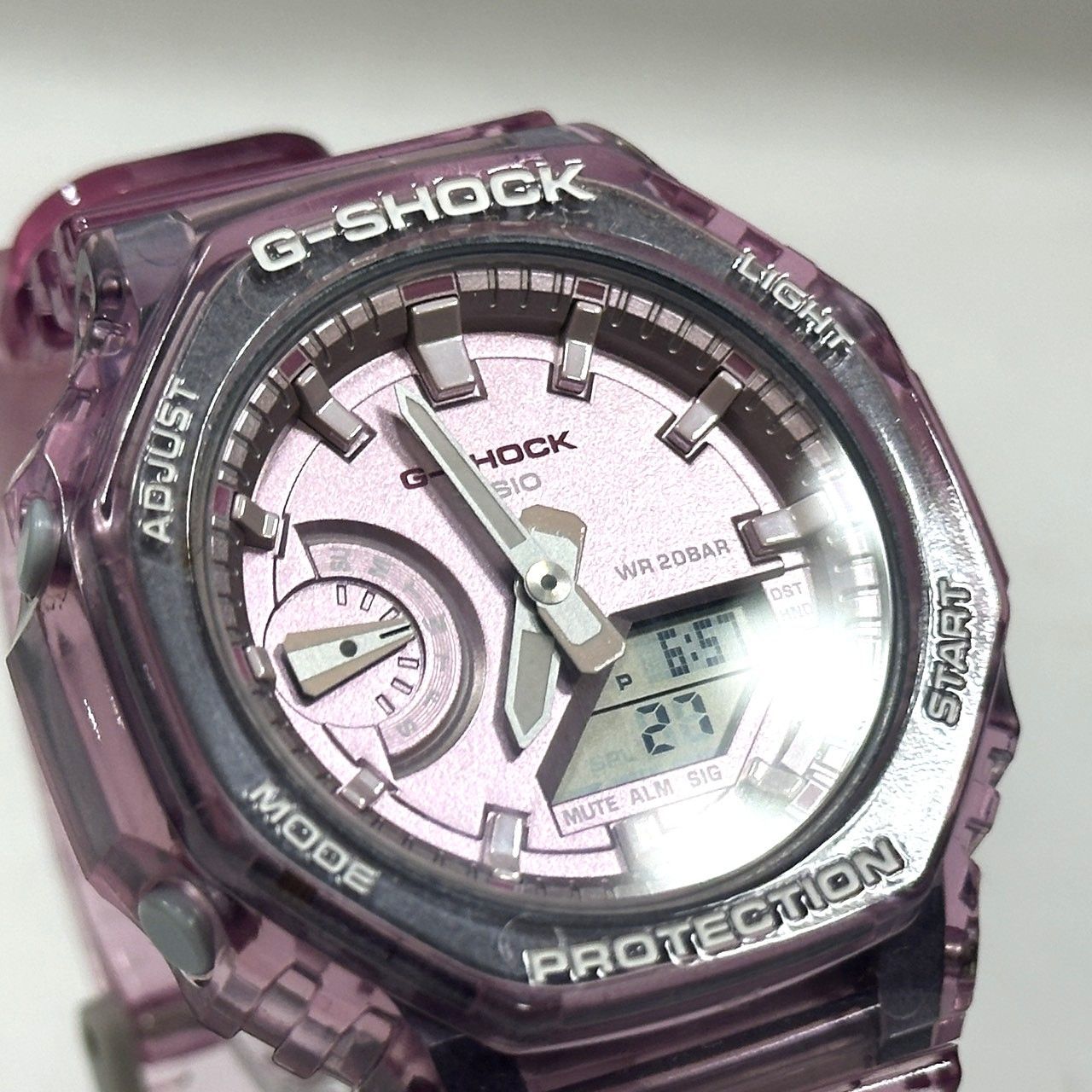 Casio G-Shock GMA-S2100SK Metallic Skeleton Pink Digital Analog Watch Women Used — Japan Import