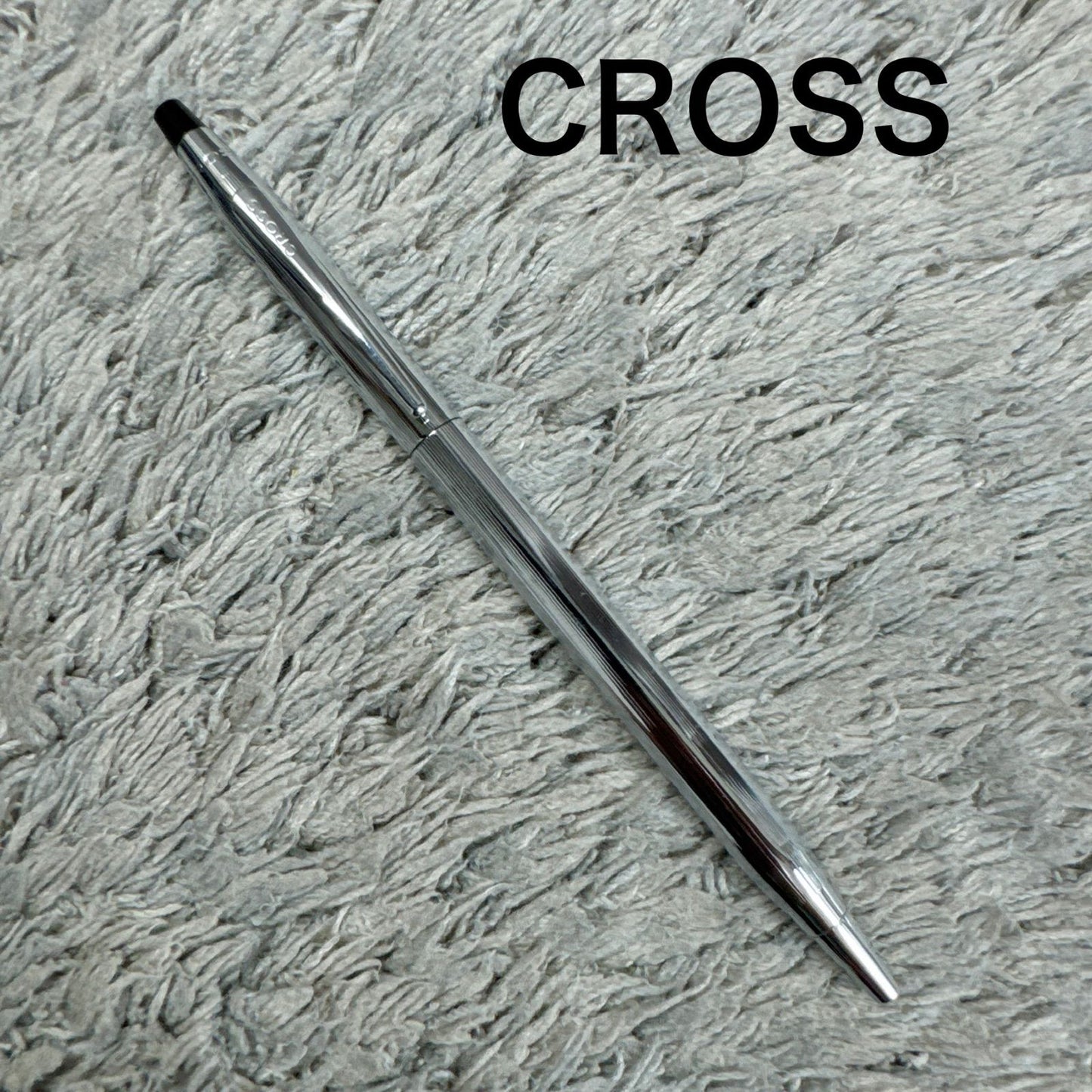 Cross Twist silver color ballpoint pen with twist mechanism imported from Japan