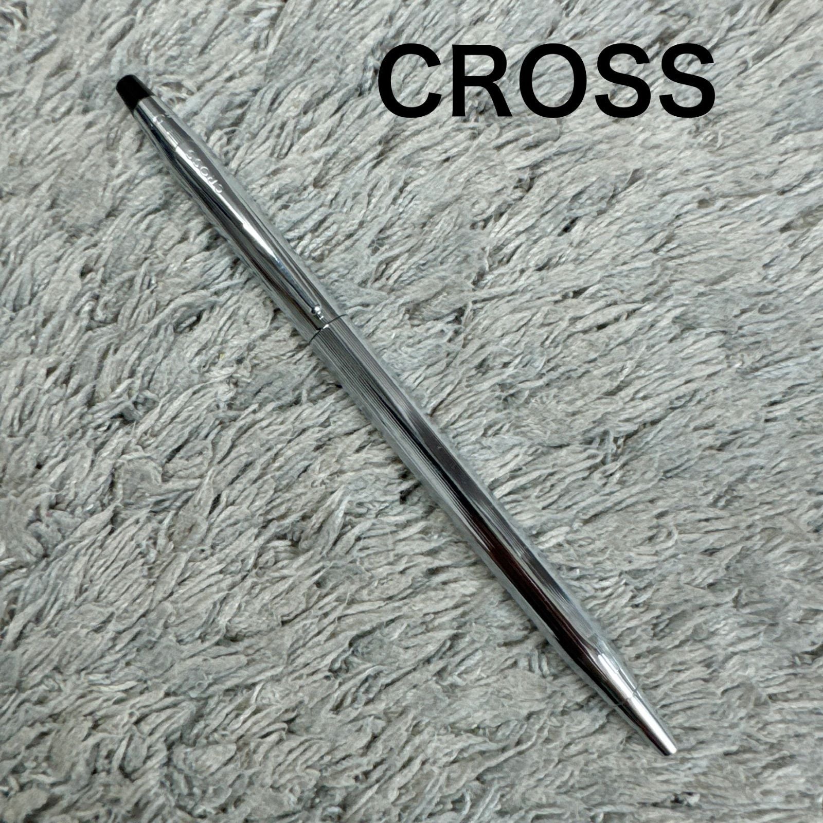 Cross Twist silver color ballpoint pen with twist mechanism imported from Japan
