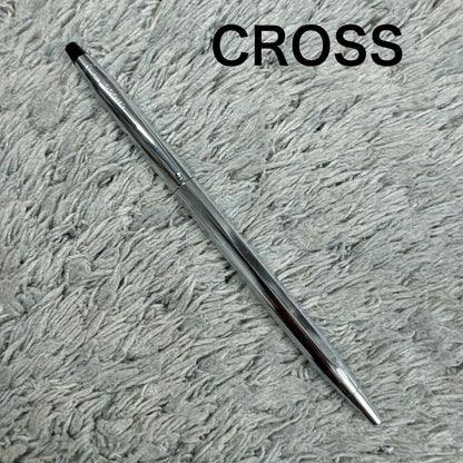 Cross Twist silver color ballpoint pen with twist mechanism imported from Japan