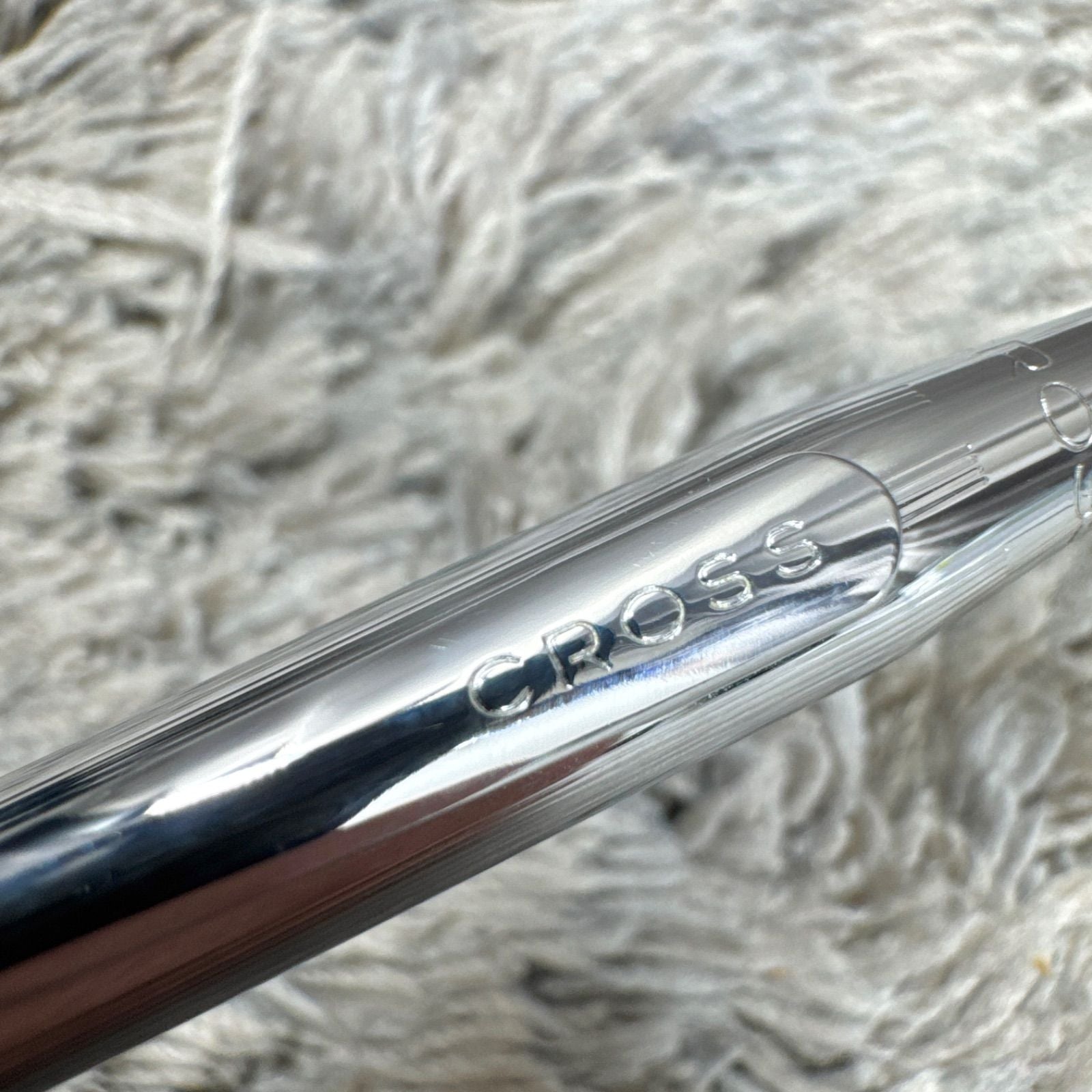 Cross Twist silver color ballpoint pen with twist mechanism imported from Japan