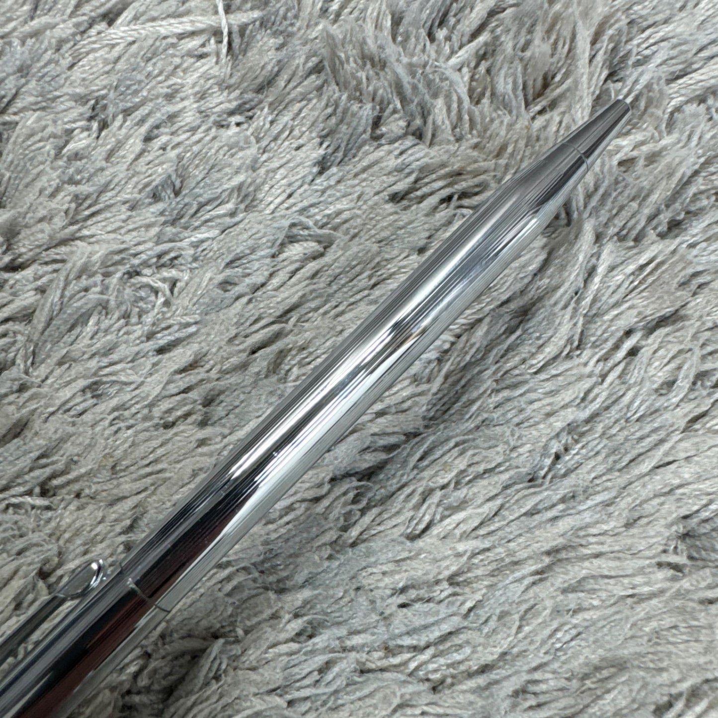 Cross Twist silver color ballpoint pen with twist mechanism imported from Japan
