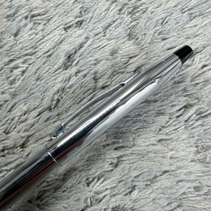 Cross Twist silver color ballpoint pen with twist mechanism imported from Japan