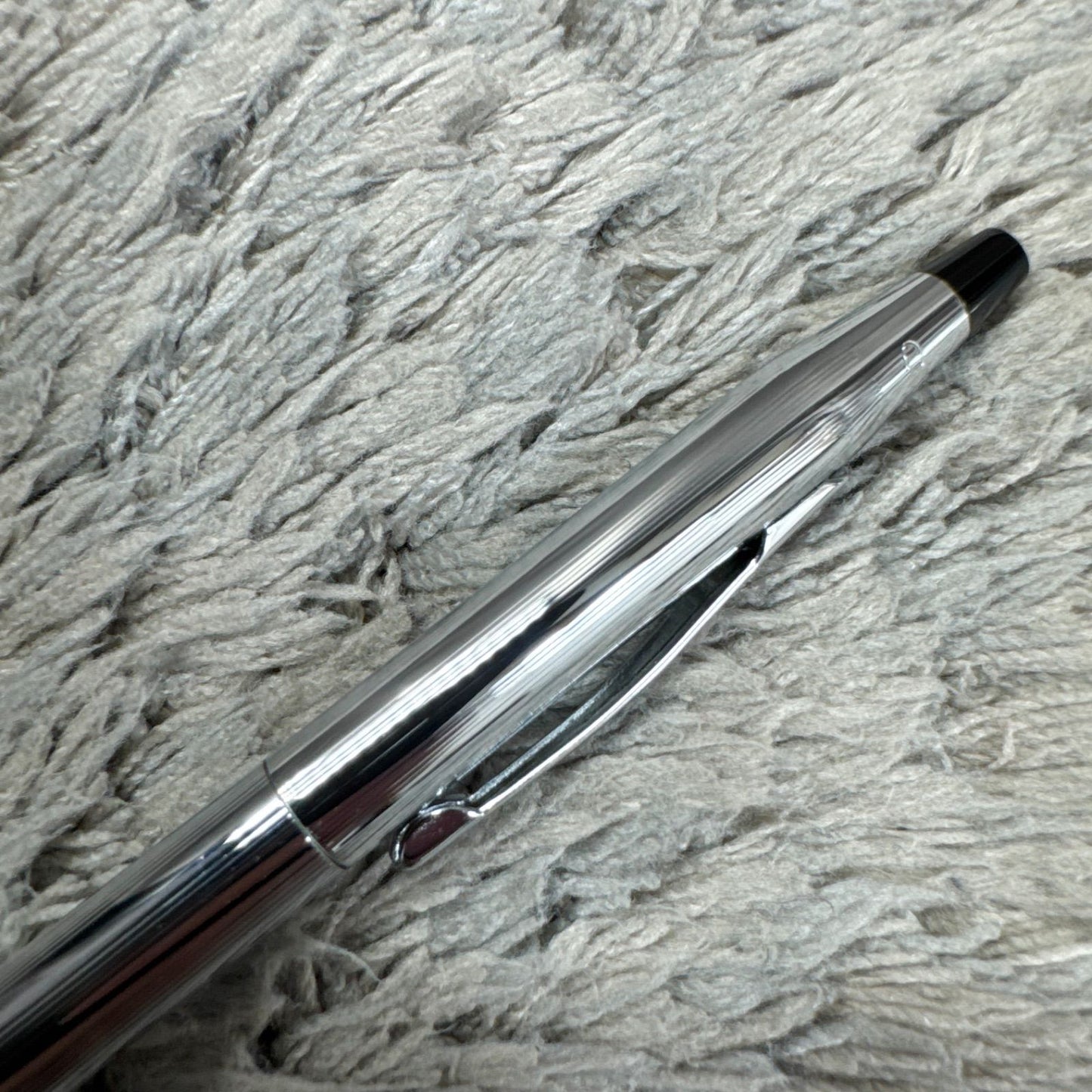 Cross Twist silver color ballpoint pen with twist mechanism imported from Japan