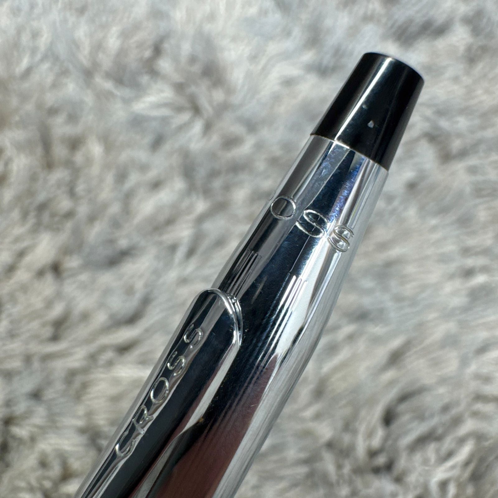 Cross Twist silver color ballpoint pen with twist mechanism imported from Japan