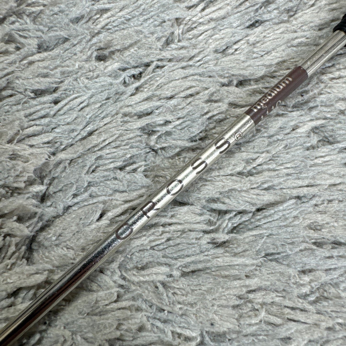 Cross Twist silver color ballpoint pen with twist mechanism imported from Japan