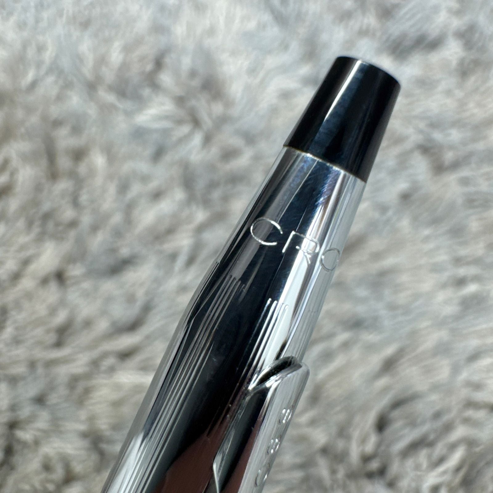 Cross Twist silver color ballpoint pen with twist mechanism imported from Japan