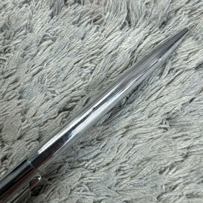 Cross Twist silver color ballpoint pen with twist mechanism imported from Japan